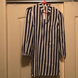 Navy striped dress